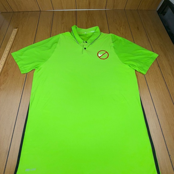 Nike Dri-FIT Tiger Woods Collection Golf Polo Shirt Neon Green Men's - Picture 1 of 16